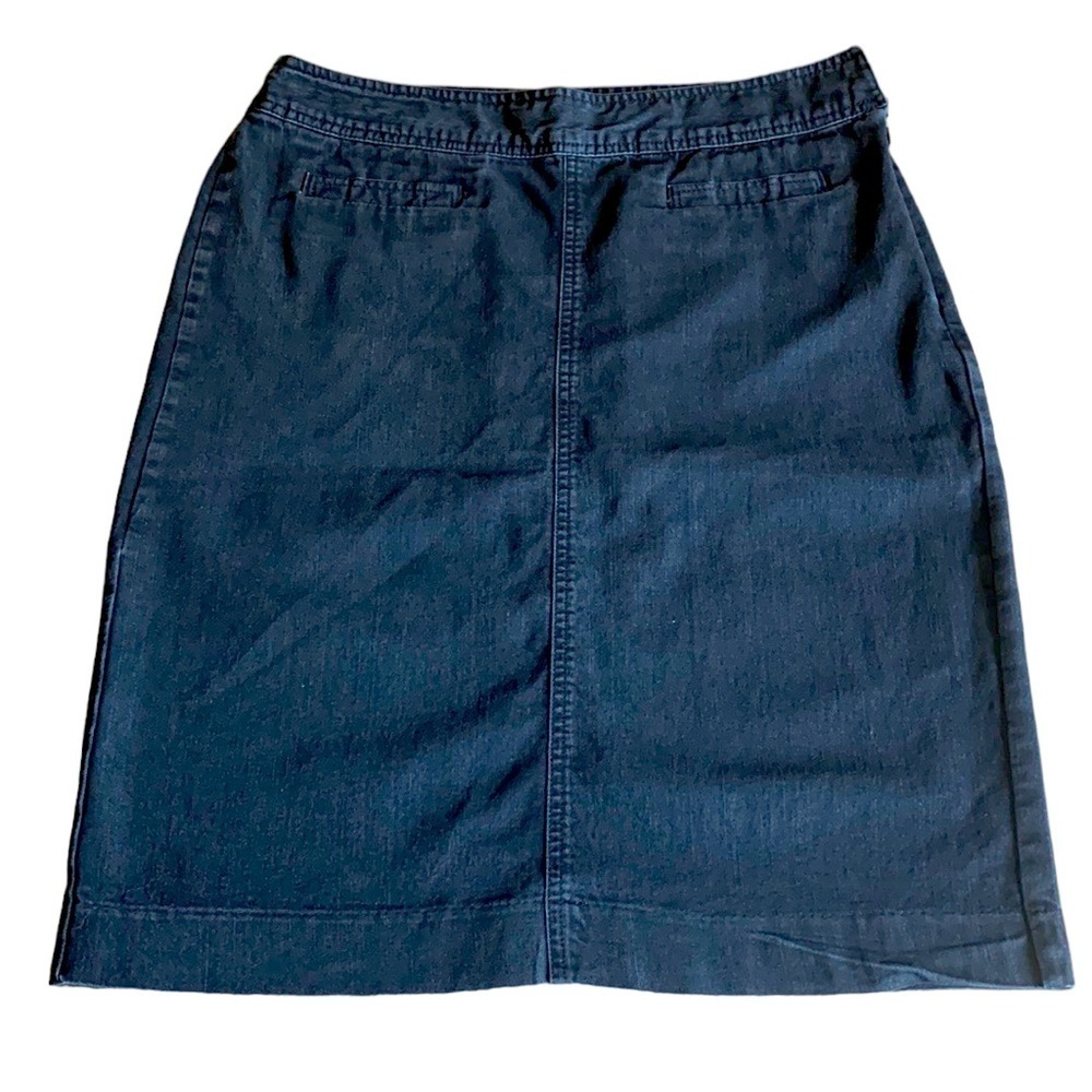 Cato WOMENS BLACK DENIM MIDI SKIRT WITH FRONT POCKETS SIZE 10